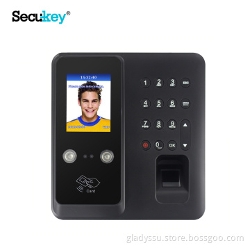 TCP/IP artificial inteligence camera facial recognition biometric time attendance with Free SDK